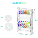 Label Dispenser 12 Disks Acrylic Sticker Dispenser Label Roll Holder(Clear)