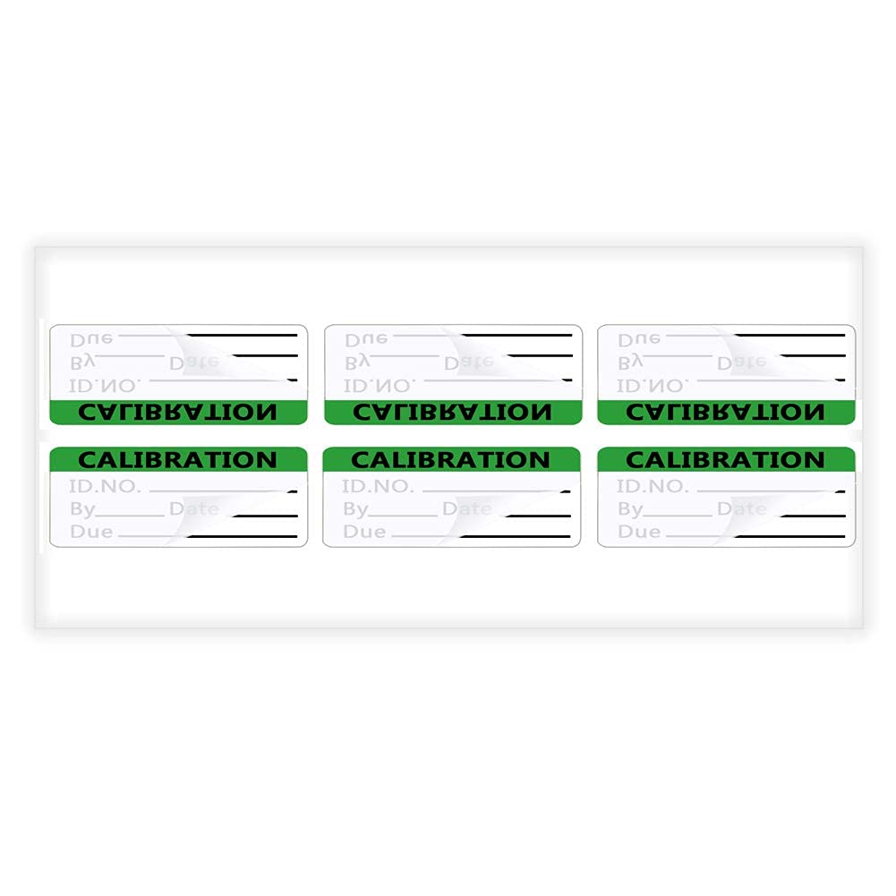 Calibration Stickers,Green Black Word Calibration Labels, Self Laminating Protects Your Writing from Smearing,Tampering and Abrasion,Perfect for NIST, ISO Calibrate Equipment-132 Labels/Pack
