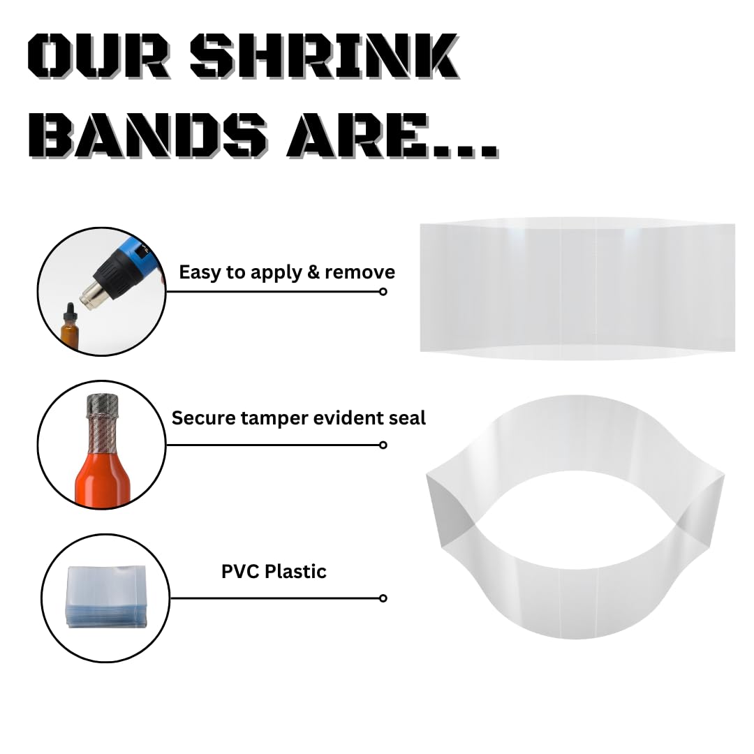 190 x 56 mm Clear Perforated Shrink Band for Tubs, Deli Containers, Large Canisters and More. [Compatible Diameter: 4 11/16"] - Bundle of 250 190 x 56 Fits Diameter: 4 11/16 (119mm) A) Pack of 250