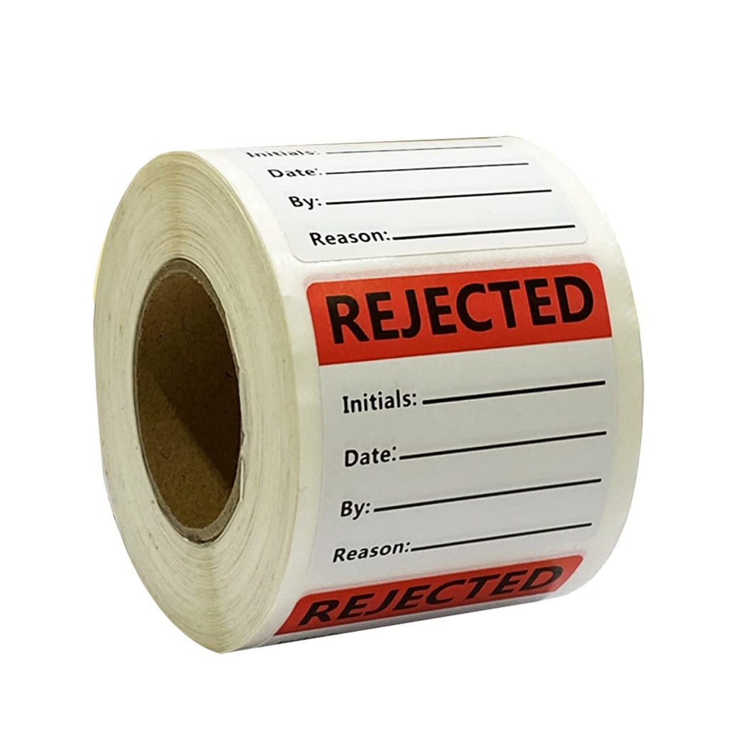 Red Top Label Rejected Labels, 1.8x2 inch inventory stickers for quality control, 500-pack of color coding tape from Top Label.