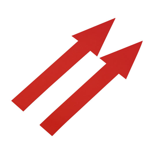 YOKIVE 20 Pack Arrow Sticker, 20x5cm Large Directional Arrow Signs Floor Decals PVC Removable Self Adhesive Waterproof Wall Marking for Floor Signs Road, Red