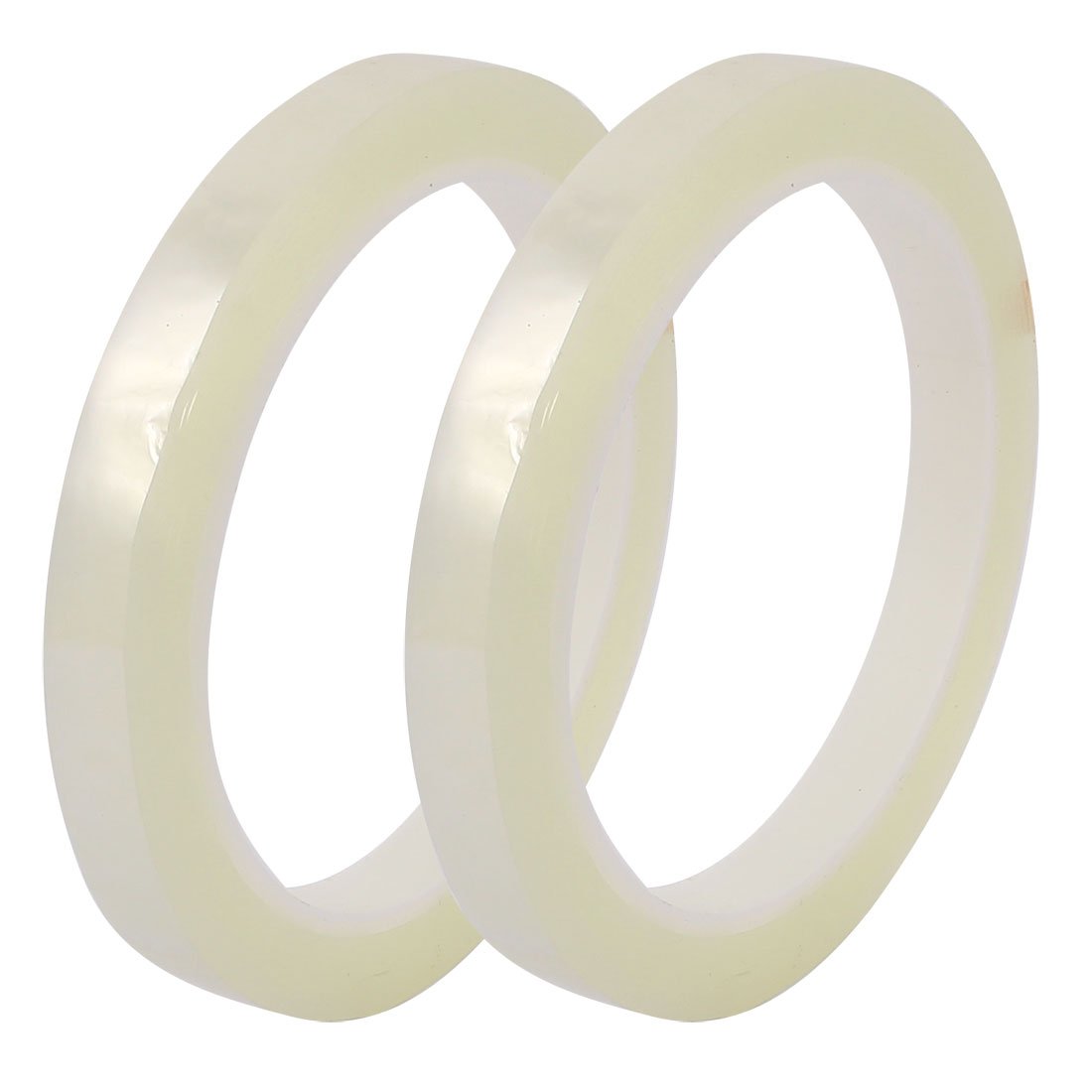 uxcell 2Pcs 10mm Single Sided Strong Self Adhesive Mylar Tape 50M Length Clear