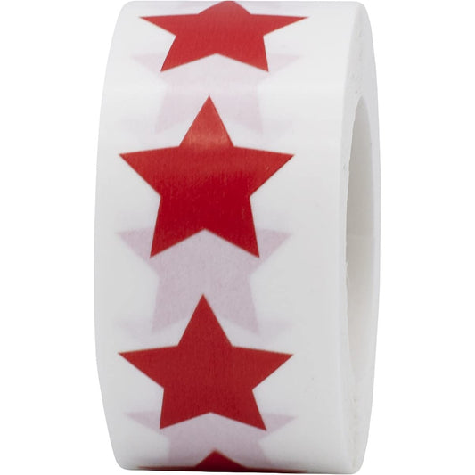 Red Star Shape Stickers 0.75 Inch 500 Adhesive Labels