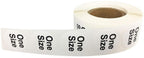 White circle clothing size stickers for retail apparel, 0.75 inch adhesive labels, pack of 2, ideal for color-coding clothing sizes.
