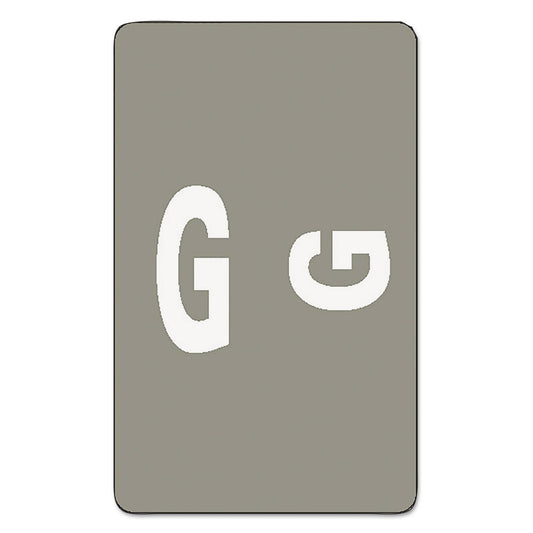 Smead AlphaZ ACCS Color-Coded Alphabetic Label, G, Gray, 100 Labels per Pack (67177)