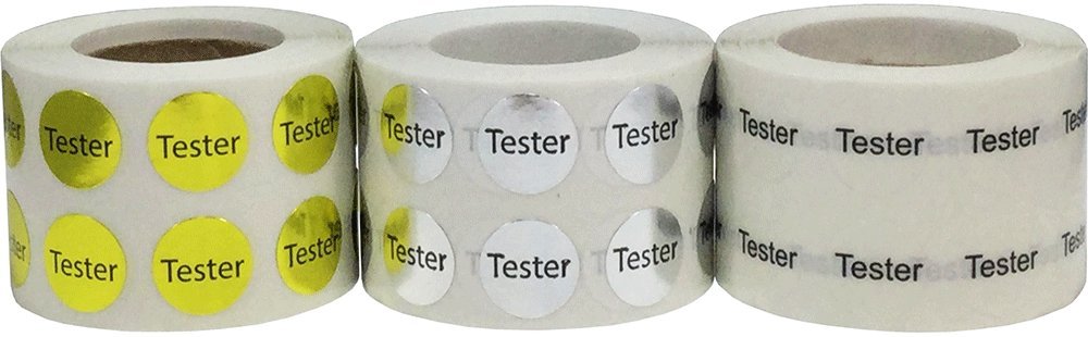 Cosmetic Tester Labels Bulk Pack 1/2 Inch Round Circle Dots 3,000 Adhesive Stickers