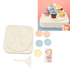 8.2 Inch Electric Rotating Dessert Display Stand, White ABS Revolving Cupcake Tray with Music for Wedding Birthday Party Cake Decor(5 Trays) 5 Trays