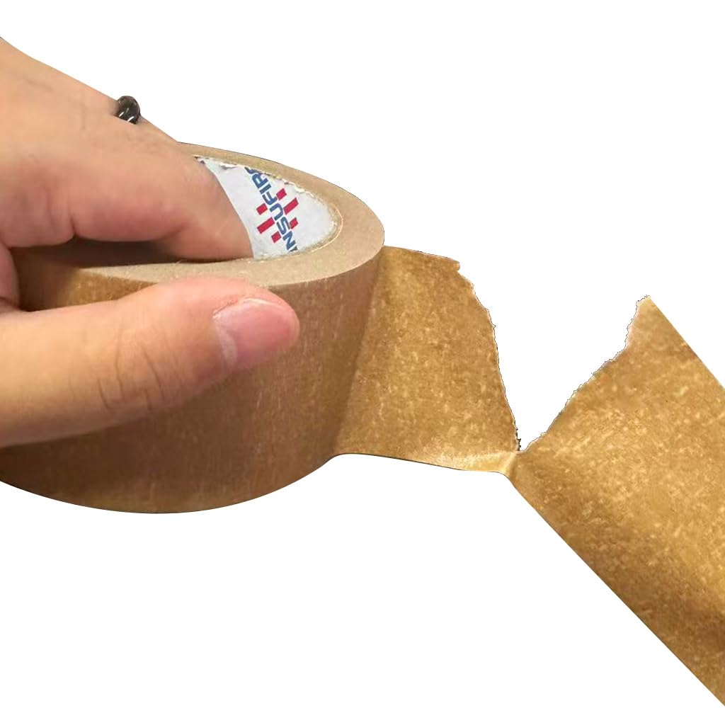 Eco-Friendly Brown Kraft Paper Packing Tape 2 Inch 30 Yards 6 Rolls