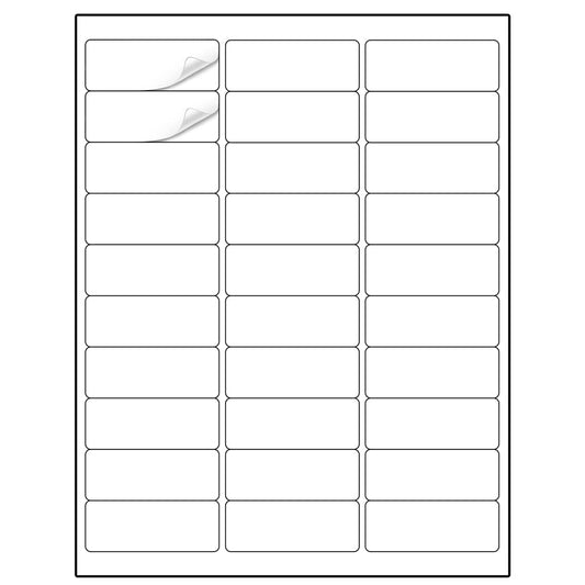 Methdic Address Labels 1" x 2-5/8" 900 Labels Sticker Paper for Laser/Ink Jet Printer Mailing Labels 8.5"×11" White 30 per Sheet 1" x 2-5/8"(30-UP) 30 Sheets