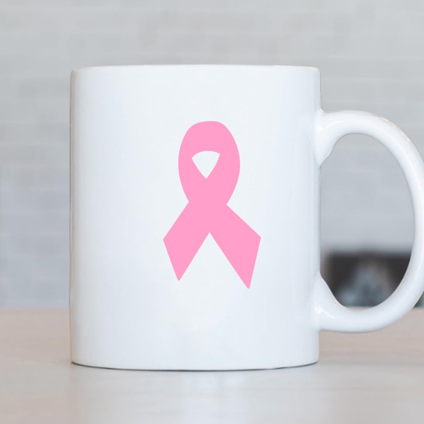 WANDIC 0.75 * 1.28in Pink Ribbon Awareness Sticker, 500 PCS Breast Cancer Awareness Stickers Adhesive Label Roll for Public Charity Fundraiser Events