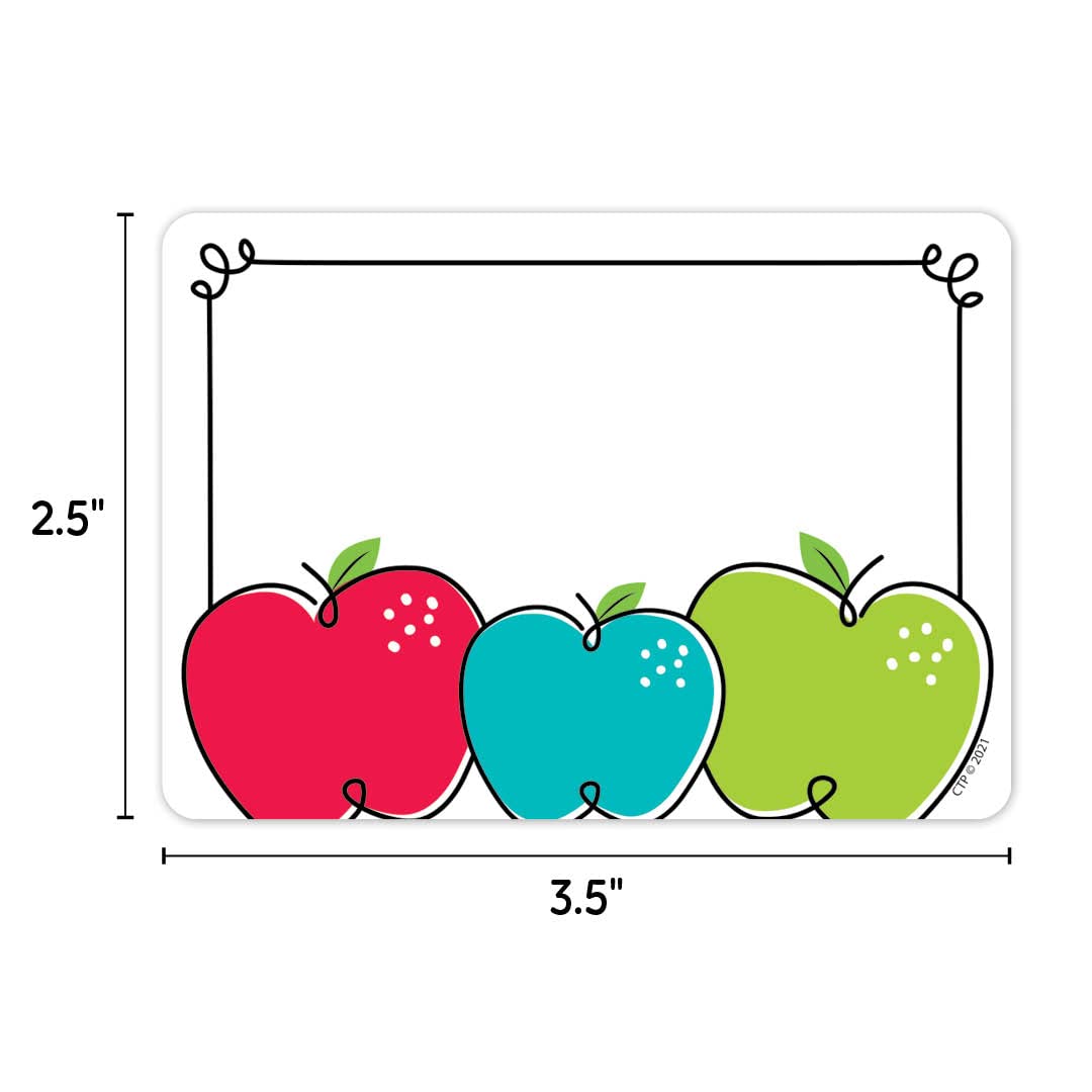 CTP Doodle Apples Badge Labels for Classroom (Creative Teaching Press 10618)