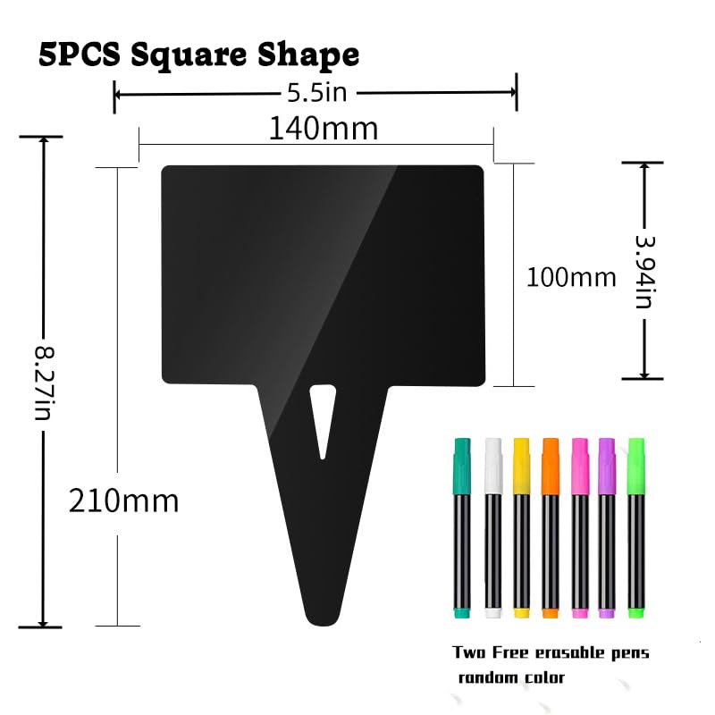 5Pcs Supermarket Aquatic Frozen Seafood Market Price Card Acrylic Black Ice Table Insert Label Clip Erasable Plug-in Label Display Rewritable Promotional Price Tag Waterproof Square Advertising Sign