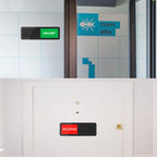 Privacy Sign, Vacant Occupied Sign for Home Office Restroom Conference Hotels Hospital, Slider Door Indicator Tells Whether Room Vacant (115 INCH, Black) (Pack of 2) 11*5 INCH (Pack of 2)