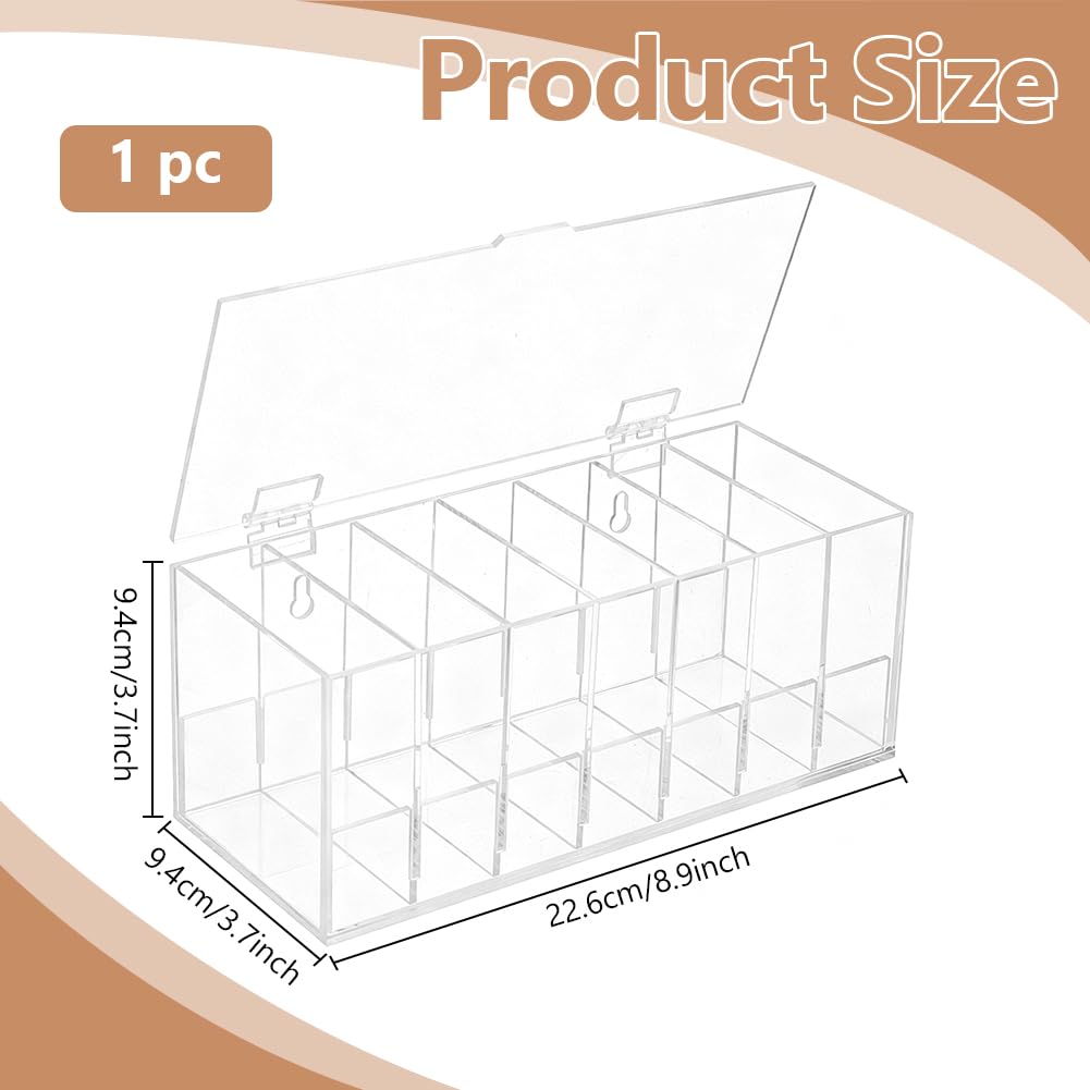 7‑Slot Clear Acrylic Adjustable Label Dispenser for Multi‑Roll