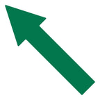 LiteMark 10 Inch Green Thin Arrow Vinyl Stickers – Durable Gloss Finish Waterproof Arrow Vinyl Sign Decals for Warehouses, Schools & Event 12 Pack 10 Inch - 12 Pack