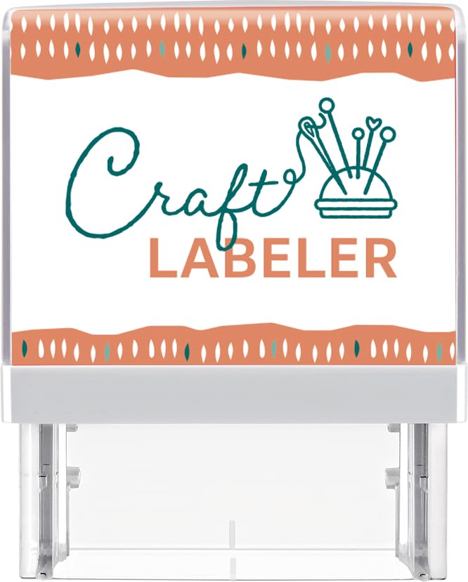 COLOP Craft Labeler Clothing Labels Stamp Kit with 20 Sew in Name Tags