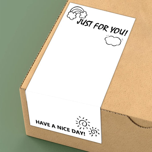 Blank Thank You Tamper Evident Labels,4x1.5 Inch Happy Mail Tamper Resistant Stickers for Small Business,Gift Box,Packaging,300 Pcs