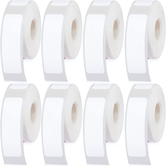 Chinco 1280 Pieces Label Printer Tape 12 x 40 mm Laminated Labeling Stickers Replacement Compatible with D30 Portable Printer Label Print Paper for Office 160 Label/roll