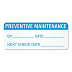 SmartSign Pack of 350 Preventive Maintenance Labels in Dispenser Box| 0.625" x 1.5" Adhesive Vinyl Stickers Adhesive Label Dispenser Box