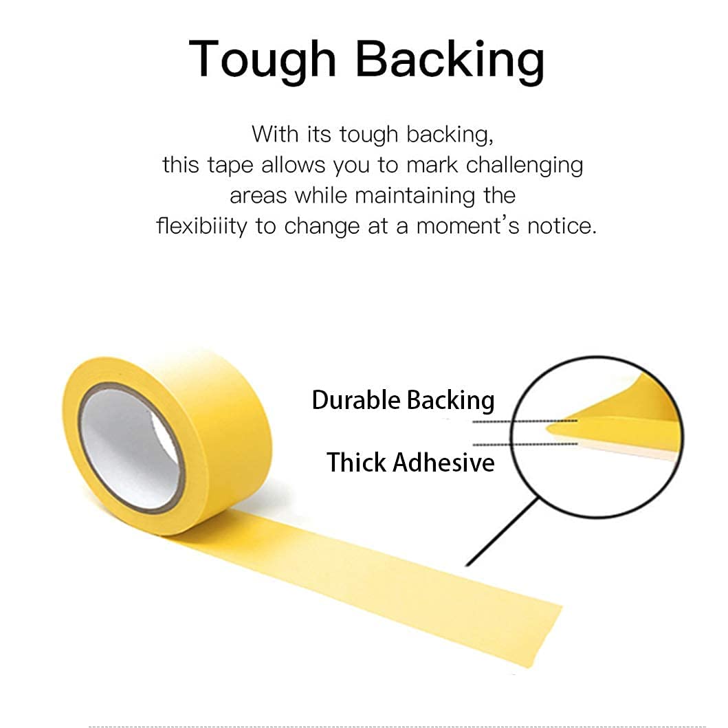APT, Multi Color Marking Tape, Premium Safety Marking and Dance Floor Splicing Tape, 6 mil Thick (Black, 1 Roll) Black