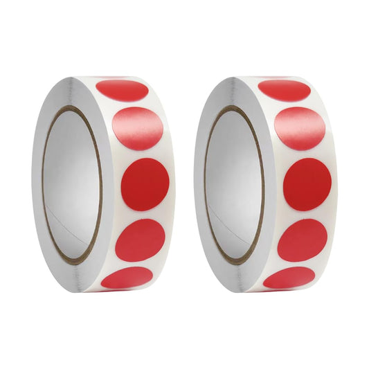 GSHLLO 2000 Pcs 13mm Small Round Stickers Roll Color Coding Dot Labels Mini Self Adhesive Circle Labels Dot Marking Stickers Tiny Removable Circle Stickers for Office Home Red
