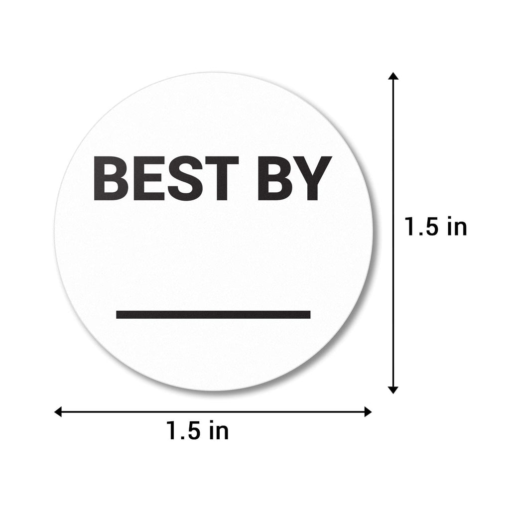 900 Best by Labels, 1.5 inch, Circle Dot Stickers 900 Labels