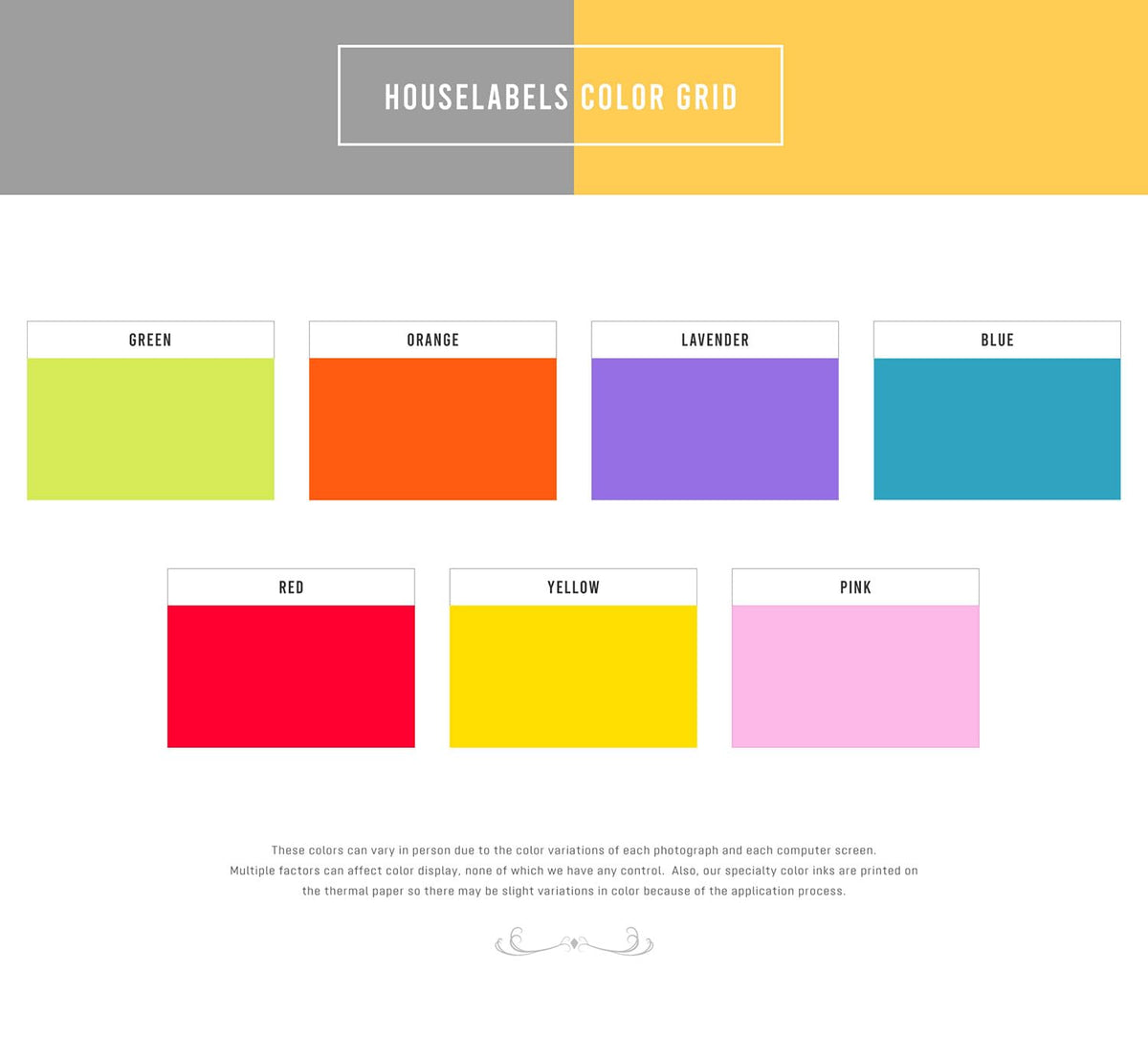 HouseLabels Compatible with Zebra, 1" Core, Yellow, 2.25" x 1.25" 4 rolls