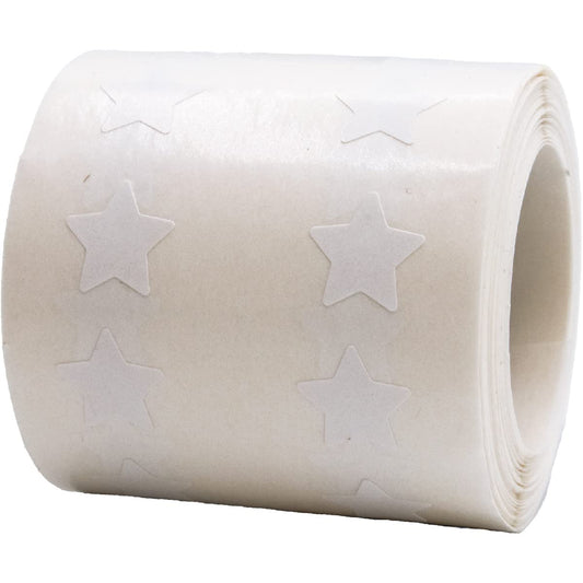 White Star Shape Stickers 0.50 Inch 1,000 Adhesive Labels White