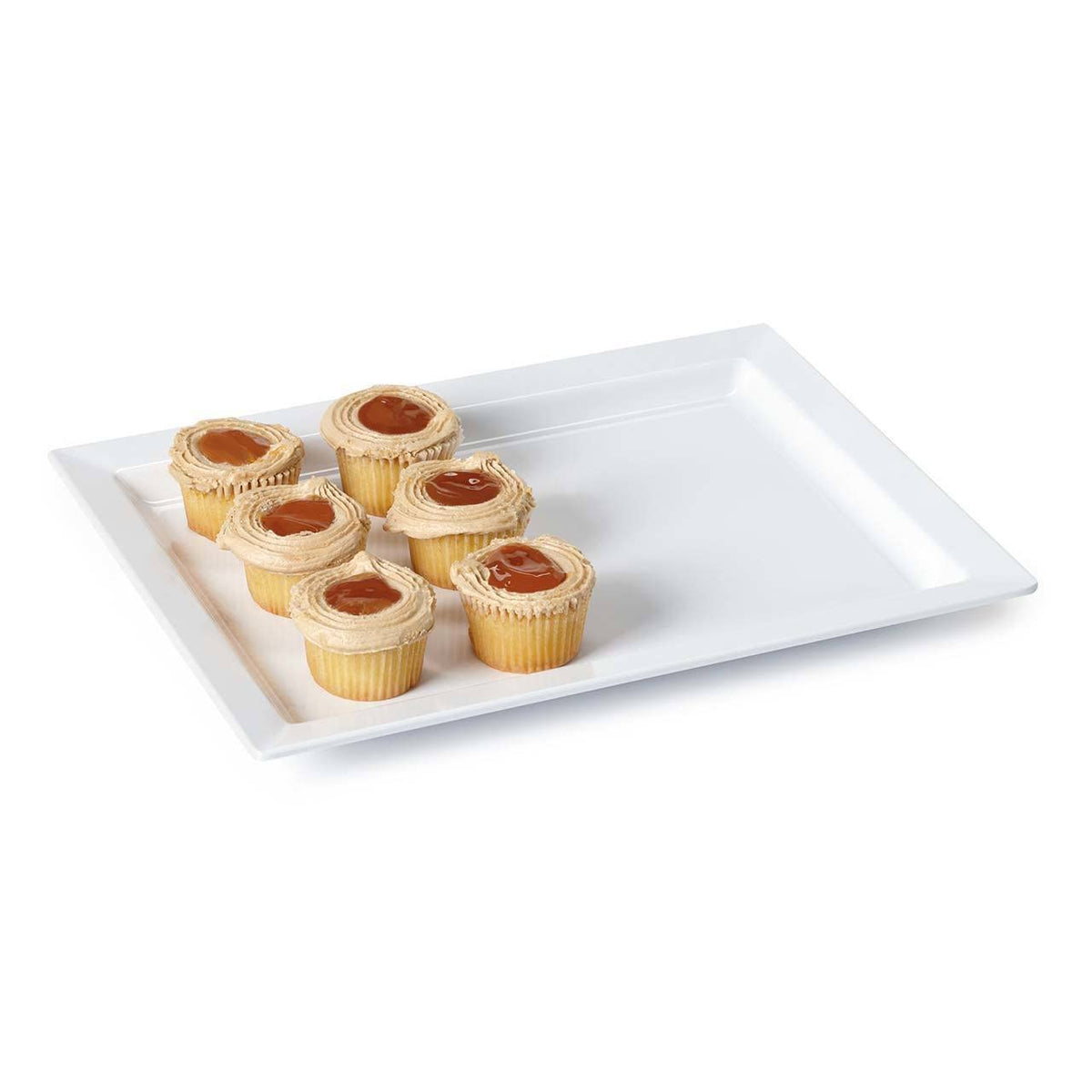 G.E.T. 12" x 9" White Melamine Serving Tray