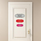 Designer EXIT Sign - Black/Gold - Medium (2 Pack) Black Gold 2.75" x 7" - Med (2 Pack)