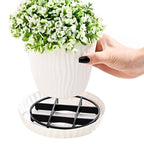 esowemsn 6pcs Plastic Pot Saucer Rack Stand 4.7inch Vase Lifter Bottom Drainer Flower Pot Level Feet for Indoor Outdoor Garden