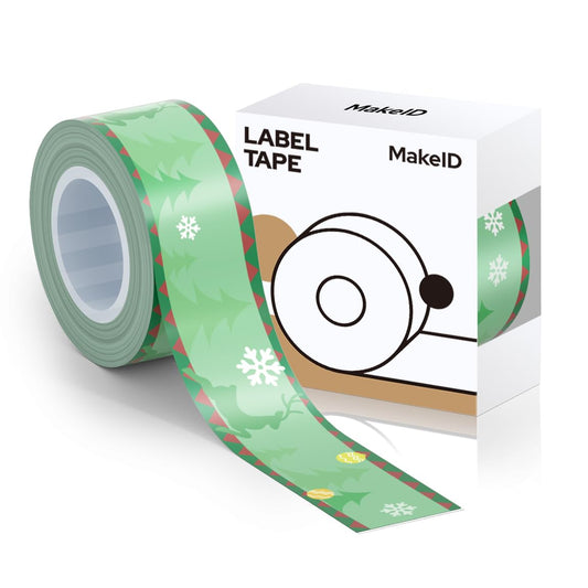 MakeID Label Maker Tape - Self-Adhesive Sticker Label Tape Refill Compatible with MakeID L1 Q1 Label Machine - Waterproof 6-Layer Laminated Film
