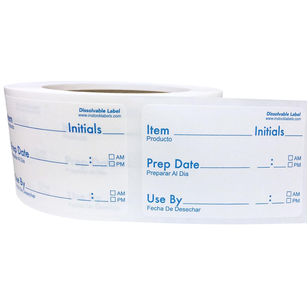 Dissolvable Food Rotation Labels for Food Storage Use by Shelf Life Preparation 2 x 3 Inch 500 Adhesive Stickers for Organization, Food Rotation, Meal Prep Stickers Dissolve in Water