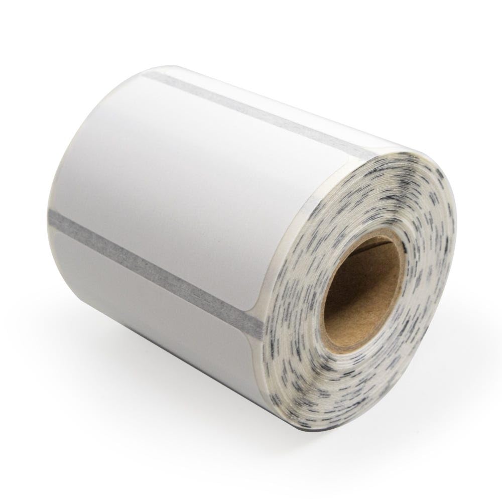 Zebra 2x1.25-inch barcode shipping and handling labels from Labelvalue, featuring a printed barcode on white label paper.