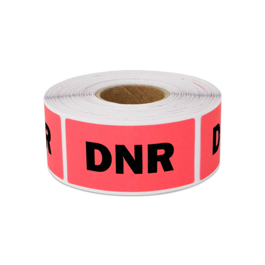 DNR Stickers - 2 x 1 Inch Do Not Resuscitate Sticker DNR Label Medical for Rx File Folder Charts Veterinary Medical Medication Container Pharmacies Hospitals - 1 Rolls, 300 Labels 1 Roll