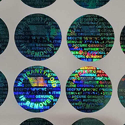 Blue Color 14 MM (0.53 inch) Round with Serial Number Hologram Labels Tamper Evident Stickers Security Void Seals Labels - Dealimax Brand (1000) 1000