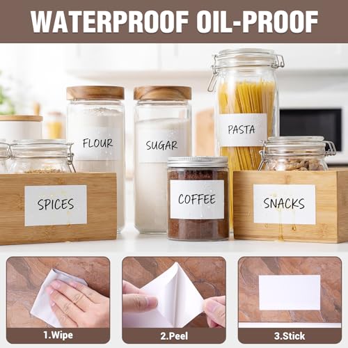 Dry Erase Label Stickers,Self Adhesive Whiteboard Labels with Pens