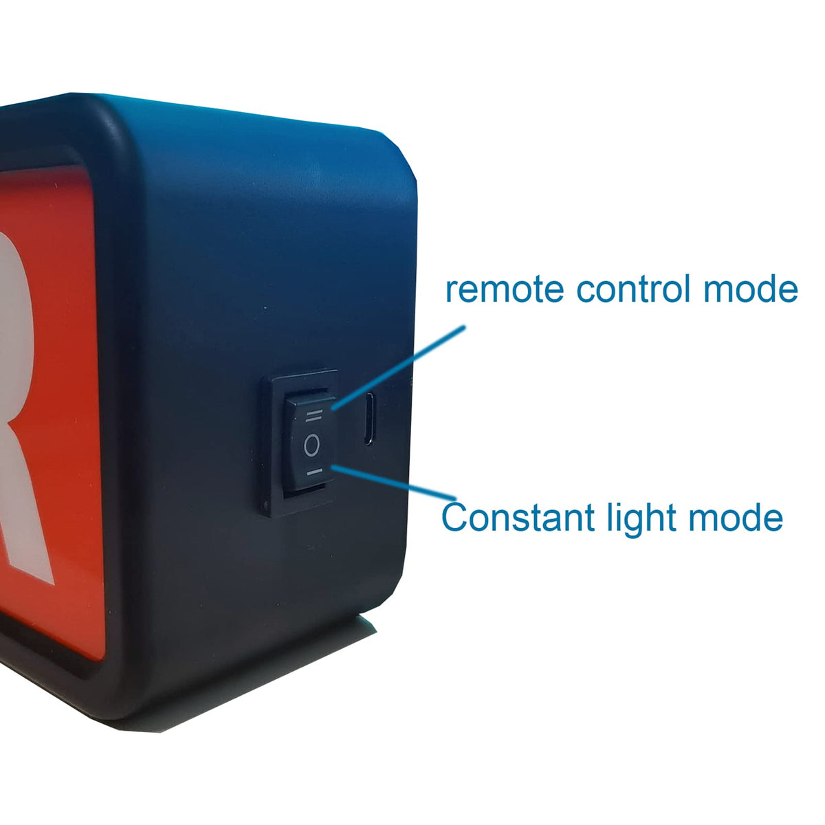 On Air Light Sign, Lighted Recording and Broadcast Warning Indicator, for Home Studio, Company, Desk or Wall Decor, Black, with Remote Control black+Remote control