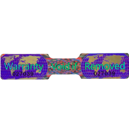 210 Hologram Tamper Proof Stickers. Tamper Evident Tape. Warranty Void if Removed. Individual Serial Numbers. Large 1.930 x 0.375 inches. (210 Stickers) 210 Stickers