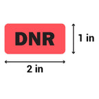 DNR Label Stickers, 1 x 2 Inch, 900 Count 3 Packs Fushia