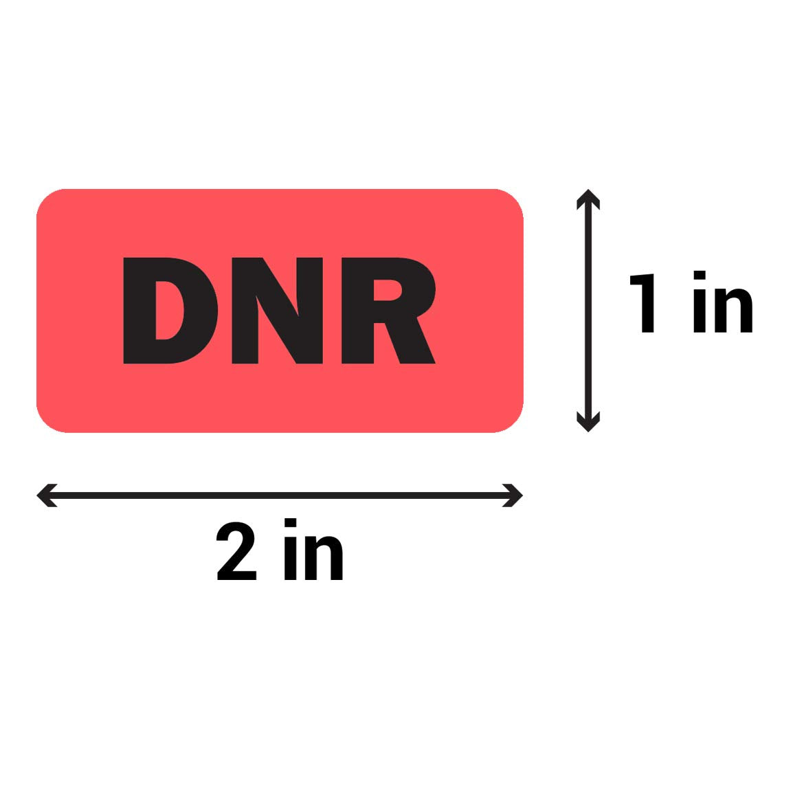 DNR Label Stickers, 1 x 2 Inch, 900 Count 3 Packs Fushia