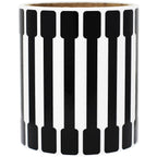 Black blank medication tamper labels, 0.5 x 4 inches, 500 total labels designed for secure medication identification.