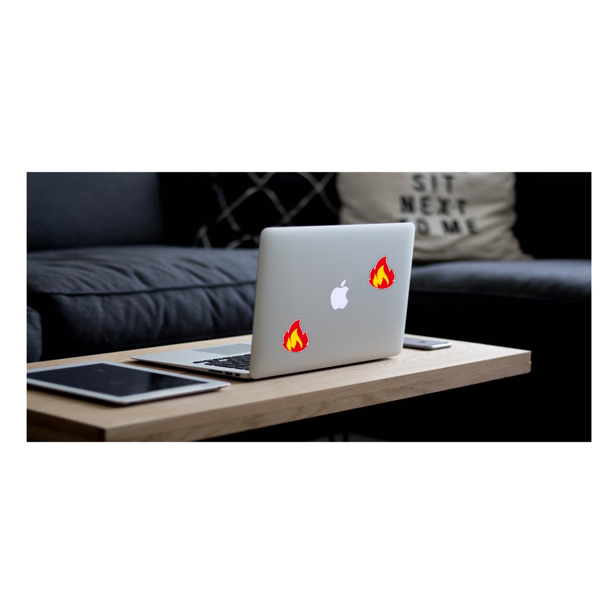 Fire Vinyl Stickers,1x1.2 Inch Flame Sticker for car,Craft Supplies,300 Pcs