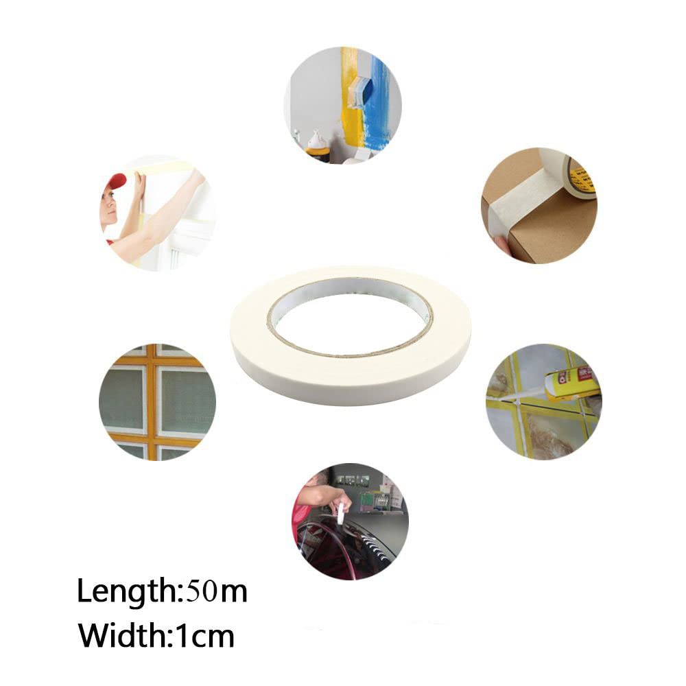 Diamond Painting Tape Dirtproof 50 Meter Length 10mm Width White Tape Diamond Painting Accessories Masking Tape Self Adhesive Edges Sticker 50mx10mm