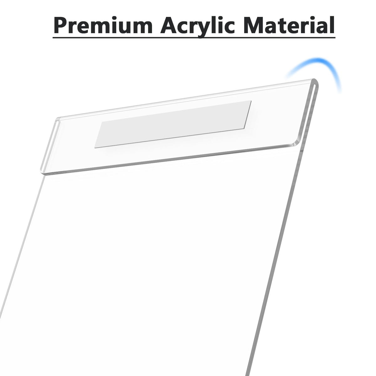 MaxGear Acrylic Sign Holder 8.5 x 11 Wall Mount, 6 Pack, Vertical 8.5"x11"-6Pack Adhesive Mount