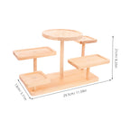 Space-Saving Wooden Jewelry Display Rack for Craft Shows Decor Makeup and Home Decor