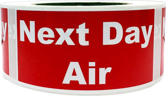 Next Day Air 2 x 4 Inch Shipping Labels 500 Total Stickers on a Roll