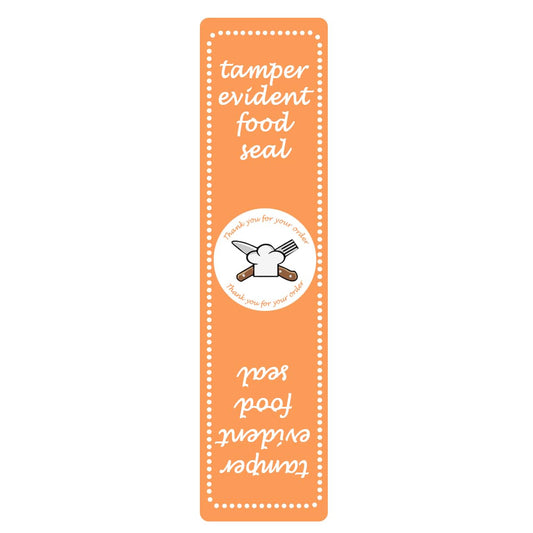 Safe Secure Tamper-Evident Labels - 6x1.5 Inch Food Seal Stickers, 300 Pcs