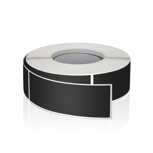 Black Rectangle Stickers 3 x 1 Inch Color Coding Labels Vinyl Roll Self-Adhesive Waterproof Removable 500 PCS Black