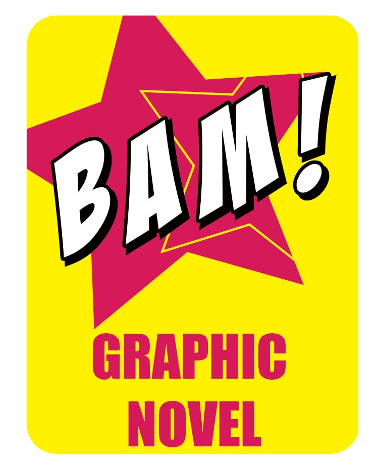 Genre Book Spine Labels | Library Classification Stickers Graphic Novels 450pcs Genre Labels Graphic novels 1"H x 3/4"W